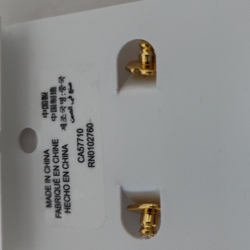 Kate Spade Gold and Cream Floral Earrings - Picture 2 of 2